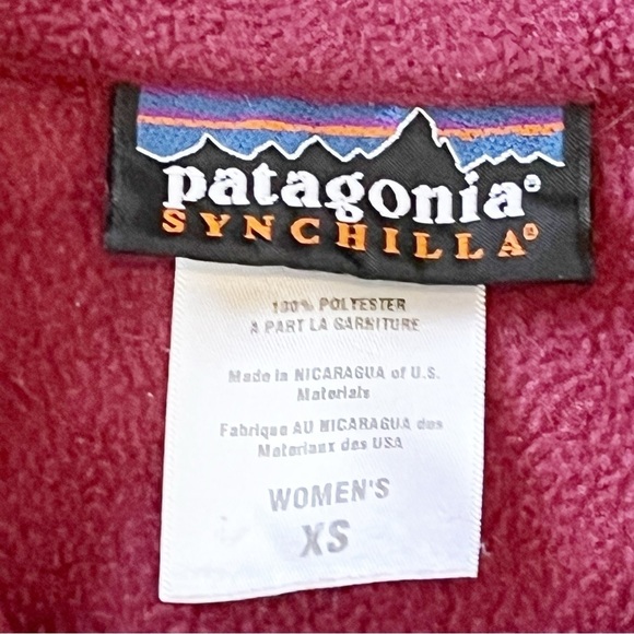 Patagonia Synchilla Jacket Womens Sz XS Plum 1/4 Zip Pullover Fleece Lightweight - Picture 2 of 6